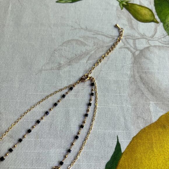 Novelty Rose Layered Choker Necklace Stained Glass Window Floral Fun Necklace - Picture 5 of 8